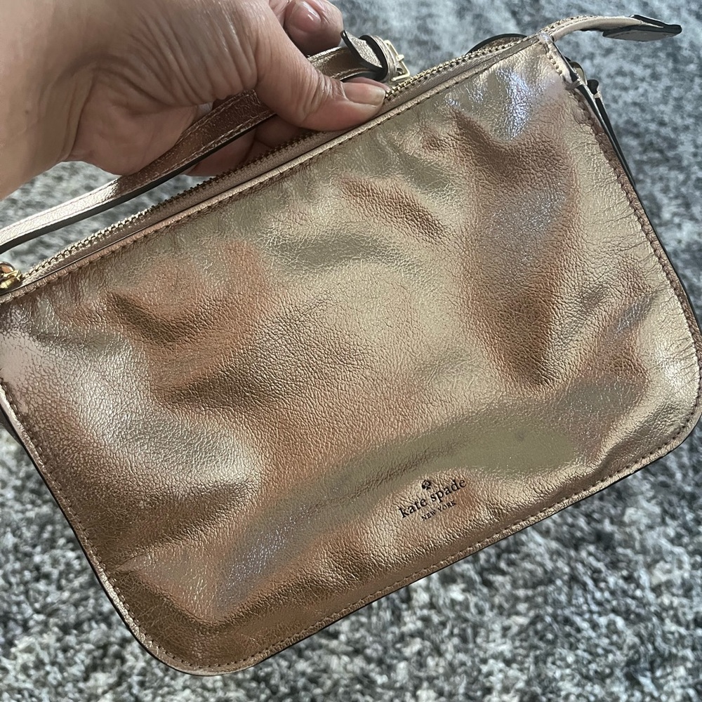 Kate Spade Gold Metallic Crossbody Purse